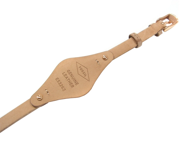 Jasnobrązowy skórzany pasek z podkładką Fossil Georgia Mini ES3262 7mm